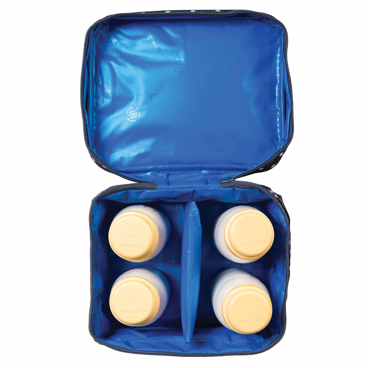 freezable-breastmilk-and-formula-cooler-g4 2023_Breastmilk-Cooler_Polka-Dots_Top-Down_4-Bottles_Lores.jpg