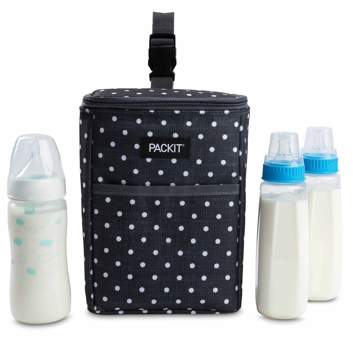 freezable-double-baby-bottle-bag-k3 2023_Double-Bottle-Bag_Polka-Dots_Front_Food-Combo_3-Bottles_Lores.jpg