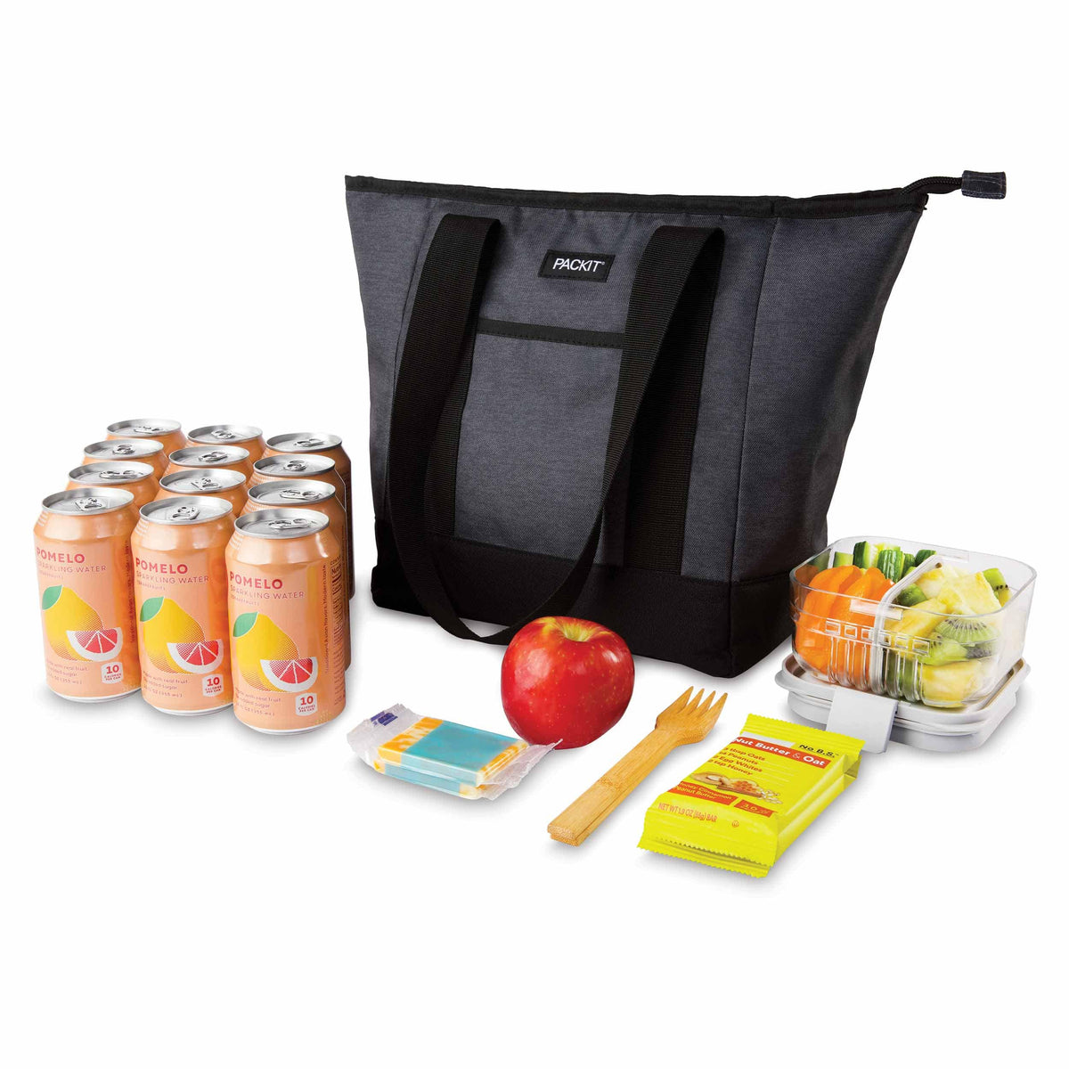 freezable-12-can-tote-cooler-f2 freezable-12-can-tote-cooler-city-charcoal-food-combo.jpg