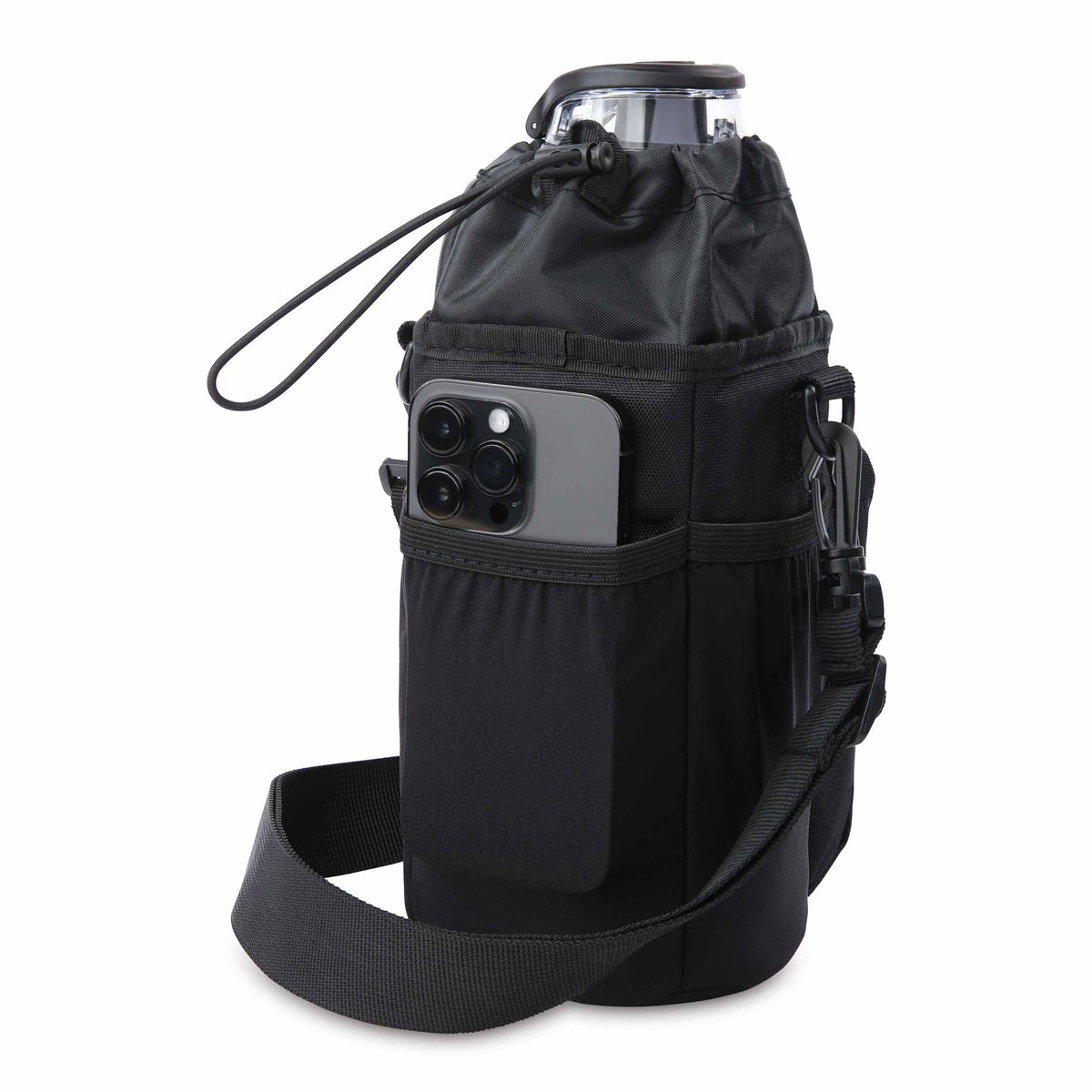 freezable-hydration-crossbody-o9 freezable-hydration-crossbody-black-back-elastic-slip-pocket.jpg